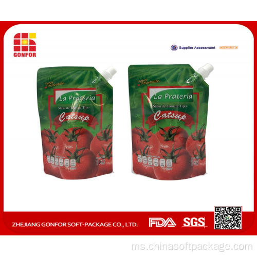 Pembungkusan Sos Chilli Spouted Stand Up Pouch